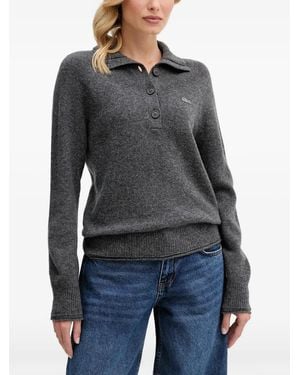 Lacoste Button Sweater - Grey