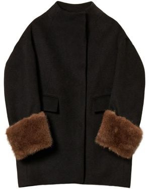 Twinset Einreihiger Mantel - Schwarz