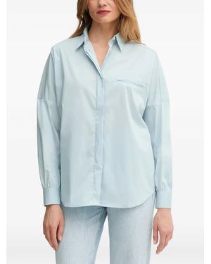 Benetton Pocket-Detail Shirt - Blue
