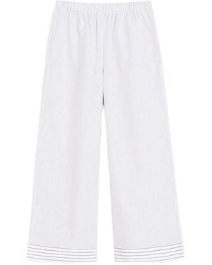 By Malene Birger Mirabello Striped Trousers - White