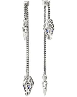 John Hardy Naga Sterling- Drop Earrings - White