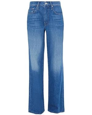 Mother Mid-Rise Wide-Leg Jeans - Blue