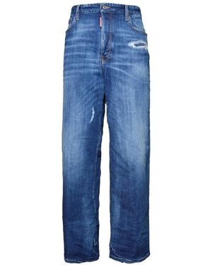 DSquared² Vaqueros Con Efecto Envejecido - Azul