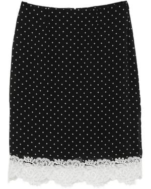 ROTATE BIRGER CHRISTENSEN Laceband Pencilskirt - Black
