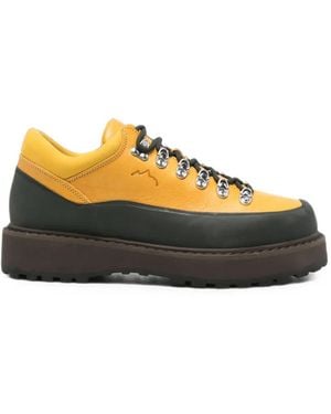 Diemme Cornaro Lace-Up Leather Hiking Boots - Yellow