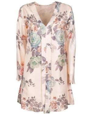 Marella Floral-Print Mini Dress - Pink