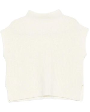 Ma'ry'ya Jersey Con Cuello Alto - Blanco