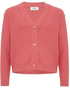 Laneus V-Neck Cardigan - Pink