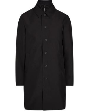 Raith Woven Button Coat - Black