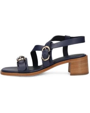 Frau Multi-Strap Leather Sandals - Blue