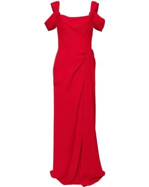 Carolina Herrera ノットディテール ドレス - レッド