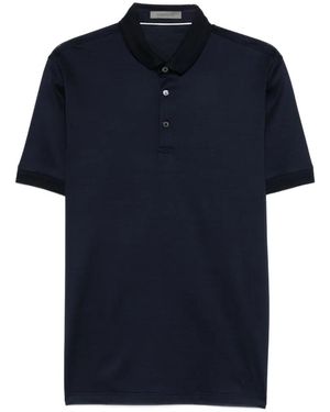 Corneliani Polo En Jersey - Bleu