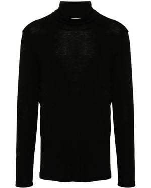 Rohe Klassischer Pullover - Schwarz