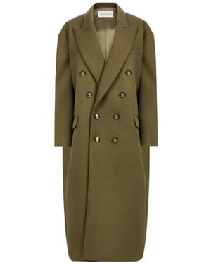 Nina Ricci Double-Breasted Wool Coat - Green