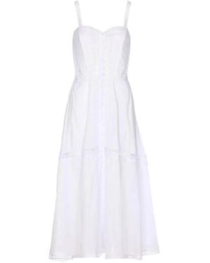 Charo Ruiz Dafelle Lace Button Maxi Dress - White