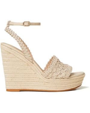 Twinset Woven Wedged Sandals - Natural