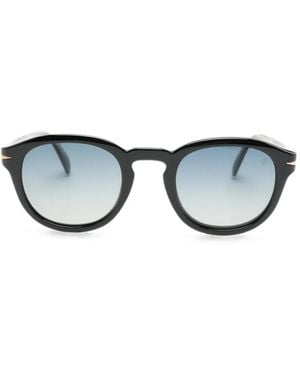 David Beckham Lunettes De Soleil Rondes À Clip - Black