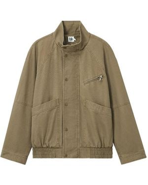 B+ AB Button-Fastening Pocket Jacket - Green