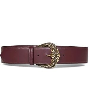 Etro Ceinture En Cuir À Motif Cachemire Et Boucle - Purple