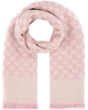 Gucci Gg Supreme Reversible Scarf - Pink