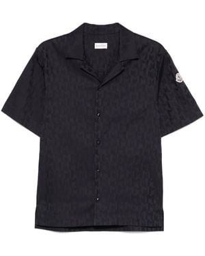 Moncler Monogram-Jacquard Shirt - Blue