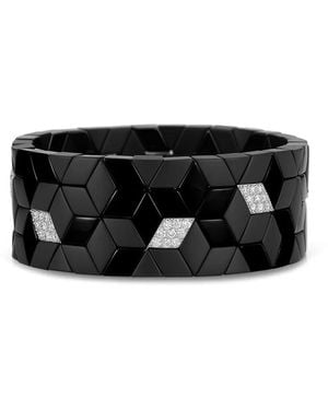 ’ROBERTO DEMEGLIO Ceramic Stretch Diamond Bracelet - Black