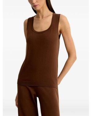 12 STOREEZ Scoop-Neck Tank Top - Brown