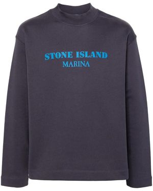 Stone Island ロゴ スウェットシャツ - ブルー