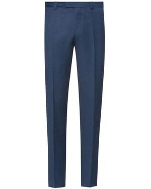 HUGO Slim-Fit Pressed-Crease Pants - Blue