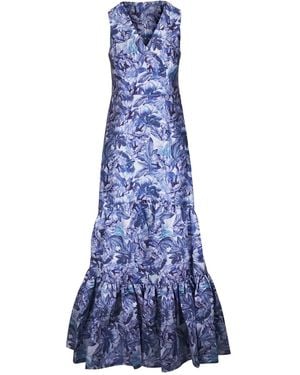 Sachin & Babi Rori Frozen Floral-Print Maxi Dress - Blue