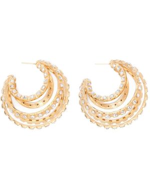 Isabel Marant Mona Crystal-Embellished Hoop Earrings - Natural
