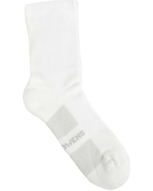 Rick Owens Glitter Ribbed Socks - White