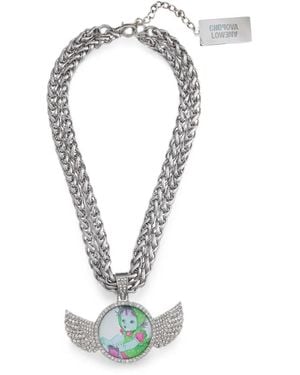 Chopova Lowena Baby Double-Chain Charm Necklace - White