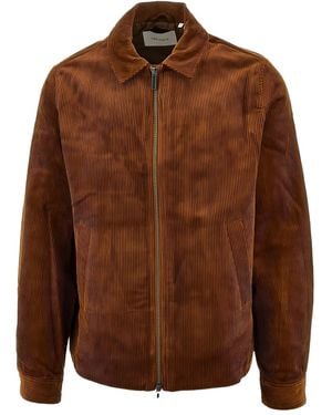 Les Deux Zip-Up Corduroy Jacket - Brown