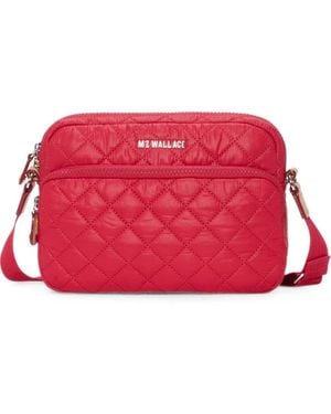 MZ Wallace Bandolera Metro Camera Pequeña Acolchada - Rojo