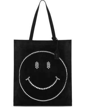 Moschino Sac Cabas À Motif Smiley - Noir