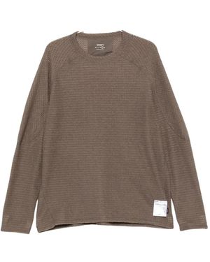 Satisfy Waffle-Knit Raglan-Sleeve Jumper - Brown