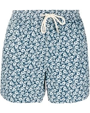 Mc2 Saint Barth フローラル トランクス水着 - ブルー