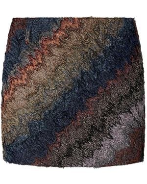 Missoni Textured Striped Mini Skirt - Black
