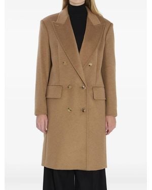 Max Mara Double-Breasted Coat - Natural