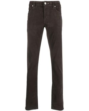 Sartoria Tramarossa Jeans Leonardo Dritti A Vita Media - Grigio
