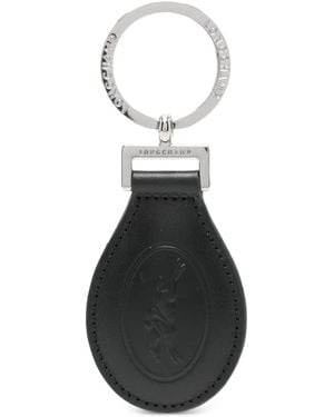 Longchamp Le Foulonné Leather Keyring - ホワイト