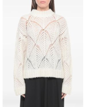 Antonelli Pullover Mit Lochmuster - Weiß