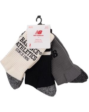 New Balance Graphic Socks (Set Of Three) - Natural