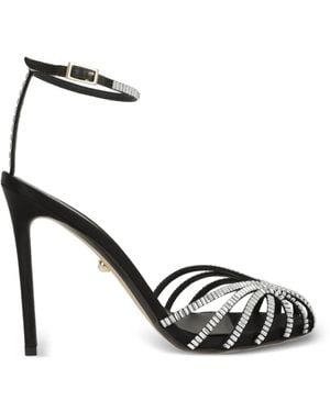 ALEVI Crystal-Embellished Sandals - White