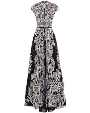Saiid Kobeisy Fully Embellished Maxi Dress - White