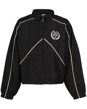 Honor The Gift Honeycomb-Ripstop Piping Track Jacket - Black