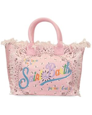 MC2 Saint Barth Vanity Bandana-Print Tote Bag - Pink