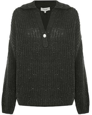 Kocca Almerigo Pullover mit Pailletten - Schwarz