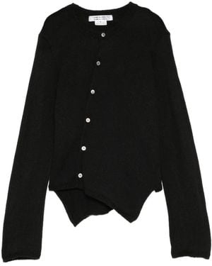Comme des Garçons Asymmetric Button-Up Cardigan - Black